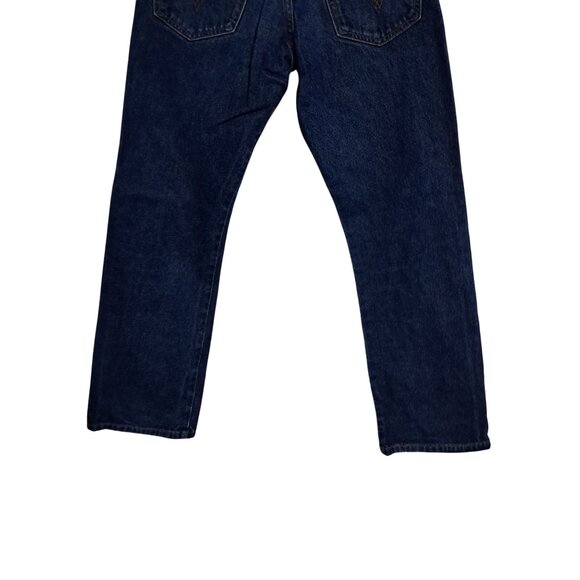 Y2K Levis 517 Boot Cut Jeans Mens W32 L30 Dark Wash 100% Cotton Denim 2004 - Picture 9 of 11